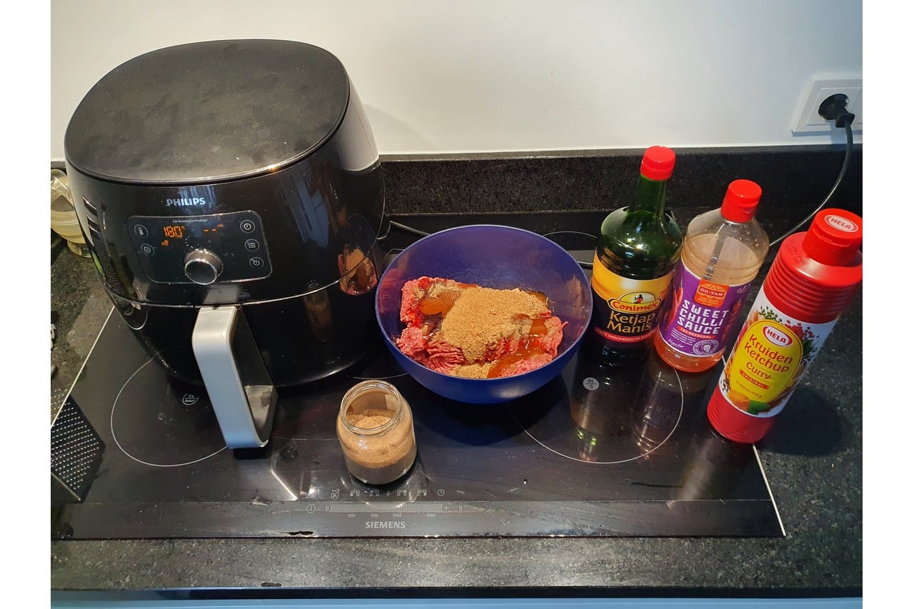 Kruidige zoete Gehaktballetjes in de Airfryer - Heerlijk bij een biertje